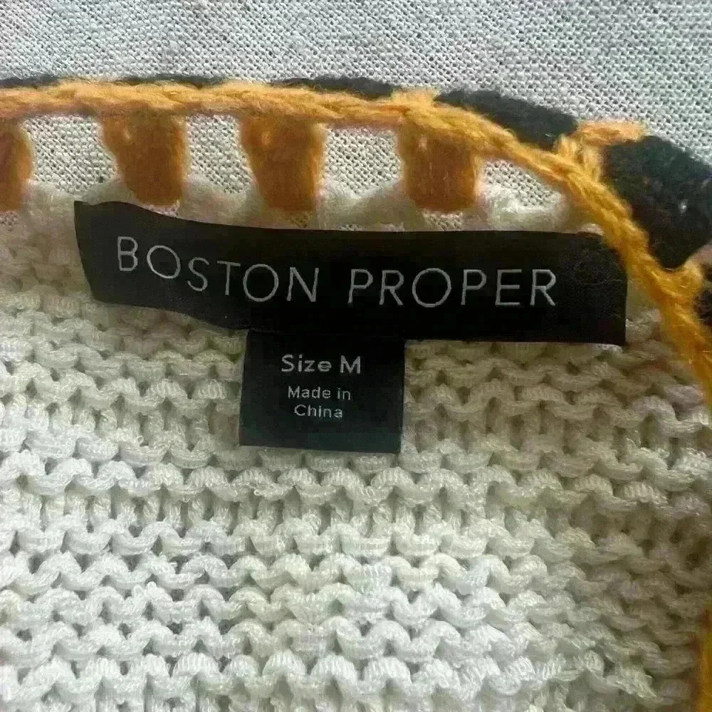 Boston Proper ladies crochet top. NWOT. Medium. Excellent condition. Cream - Picture 8 of 14